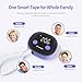 Fitdays Smart Body Measuring Tape, Bluetooth Digital Body Fat BMI Tool with HD LED Display, Fitness & Weight Loss Tracker, Rechargeable Body Tape Measure, Fitdays App Sync (Purple-US)