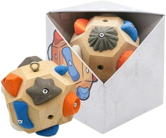 Handcrafted Boulder Block，Build Strength and Precision，Rock Climbing Training Balls for Take It Out Anytime，3D Rock Climbing Ball，Hand-Held Rock Climbing Challenge Toy for Rock Climbers(1Set)