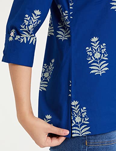 Image of Amazon Brand - Myx Women Printed Regular Cotton Short Kurti (Available in Plus Sizes)