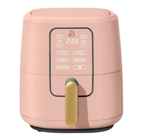 Image of Beautiful 6-Quart Air Fryer with TurboCrisp Technology by Drew Barrymore – Touch-Activated Display~ Rose Pink