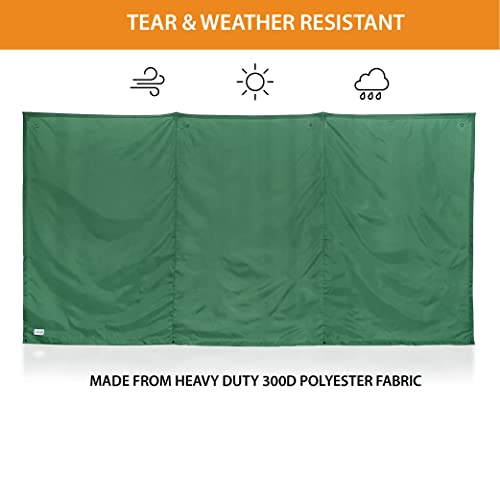 Wallup! Odac-Wu1000-01 The Instant Outdoor, Weather-Resistant, Durable, Uv-Treated Flag Cloth Privacy Screen, Divider, Enclosure, Shelter, 72" X 144", Green #TOP4
