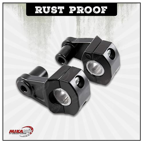 Image of MIKANIX Alloy Black Universal Handlebar Riser /Raiser Handle Clamps Riser for All Bikes Handlebar Riser Kit