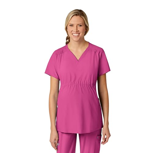 Wink Scrubs for Women, Maternity V-Neck Tops with 5 Pockets