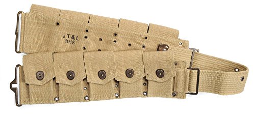 World War Supply WW1 US Army Dismounted M1917 Cartridge Belt M1903 Springfield JT&L 1918