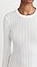 Leset Women's Pointelle Slim Fit Top, White, L