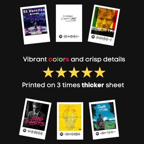 Image of Ed Sheeran Polaroids | Ed Sheeran Songs Mini Poster Kit (Set of 15) | Ed Sheeran Perfect, Shape of You Songs Size (8 x 6 cm) Posters for Phone Accessories, Bedroom, Office, room decoration