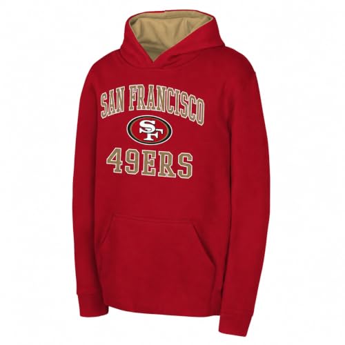 Outerstuff NFL Kids Youth 4-20 Officially Licensed City Wide Arch Logo Pullover Hoodie Sweatshirt (Size 8, Regular, San Francisco 49ers - Red)