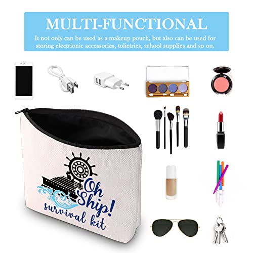 Cruise Ship Gift Cruise Vacation Bag Oh Ship! Survival Kit Travel Makeup Bag Cruise Accessories Cruise Lover gift for Cruiser (Oh Ship Bag EU) - Image 3