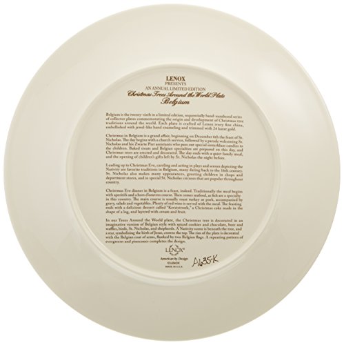 Lenox Belgium 2016 Trees Around The World Collectors Plate #TOP2