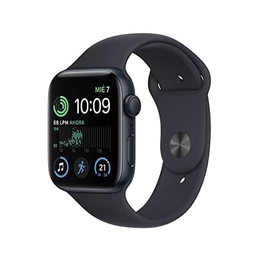 Apple Watch SE (2ª gen) (GPS, 44mm) Cassa in alluminio color mezzanotte con Cinturino Sport color mezzanotte - Regular (Ricondizionato)