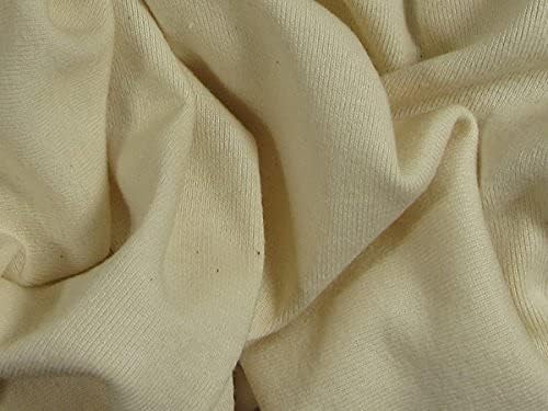 Organic Cotton 10 Ounce Baby Rib Knit Fabric - Natural - by The Yard