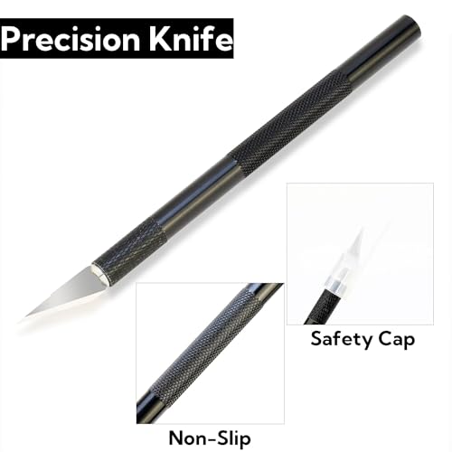 Ewrap Efficient Application Vinyl Wrap Tools, Window Film Tools, Wallpaper Tools, With 21cm & 10 Plastic Felt Squeegee and Trimmer, For Glass Film, Car Vinyl, Car Tint, Wallpaper Hanging, Black - Image 2