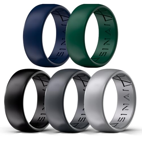 Silicone Wedding Rings - 5 Pack