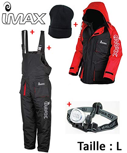 Imax Ensemble Complet Grand Froid Veste et Salopette (Taille L) + Bonnet + Lampe Frontale Offerte