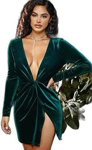 slim fit dress slacks Tina Dark Green Satin Plunge-Neck Embellished Maxi Dress – Club L London