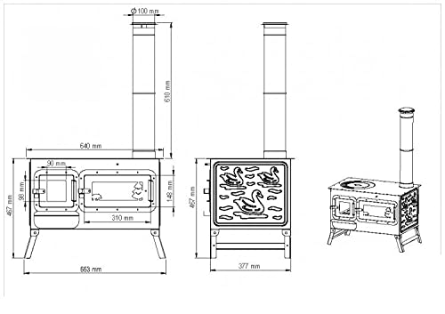 Camping Stove, Tent Wood Stove,Hunting Lodge Burning Stove, Cooking Plow With Oven Cooking Partition #TOP3