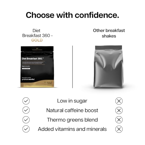 Protein Works | Diet Breakfast 360 - GOLD Innovation, On-the-Go Healthy Weight Loss Meal Replacement Shake, Added Caffeine, Low Sugar, Vanilla Crème, 9 Servings, 500g - Image 6