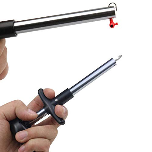 LonTime Easy Fish Hook Remover Tool - 2020 New Squeeze-Out Fish Hook Separator Tools, Portable Easy Reach Stainless Steel Fishing Hooks Extractor, Fast Decoupling, 6.69inch
