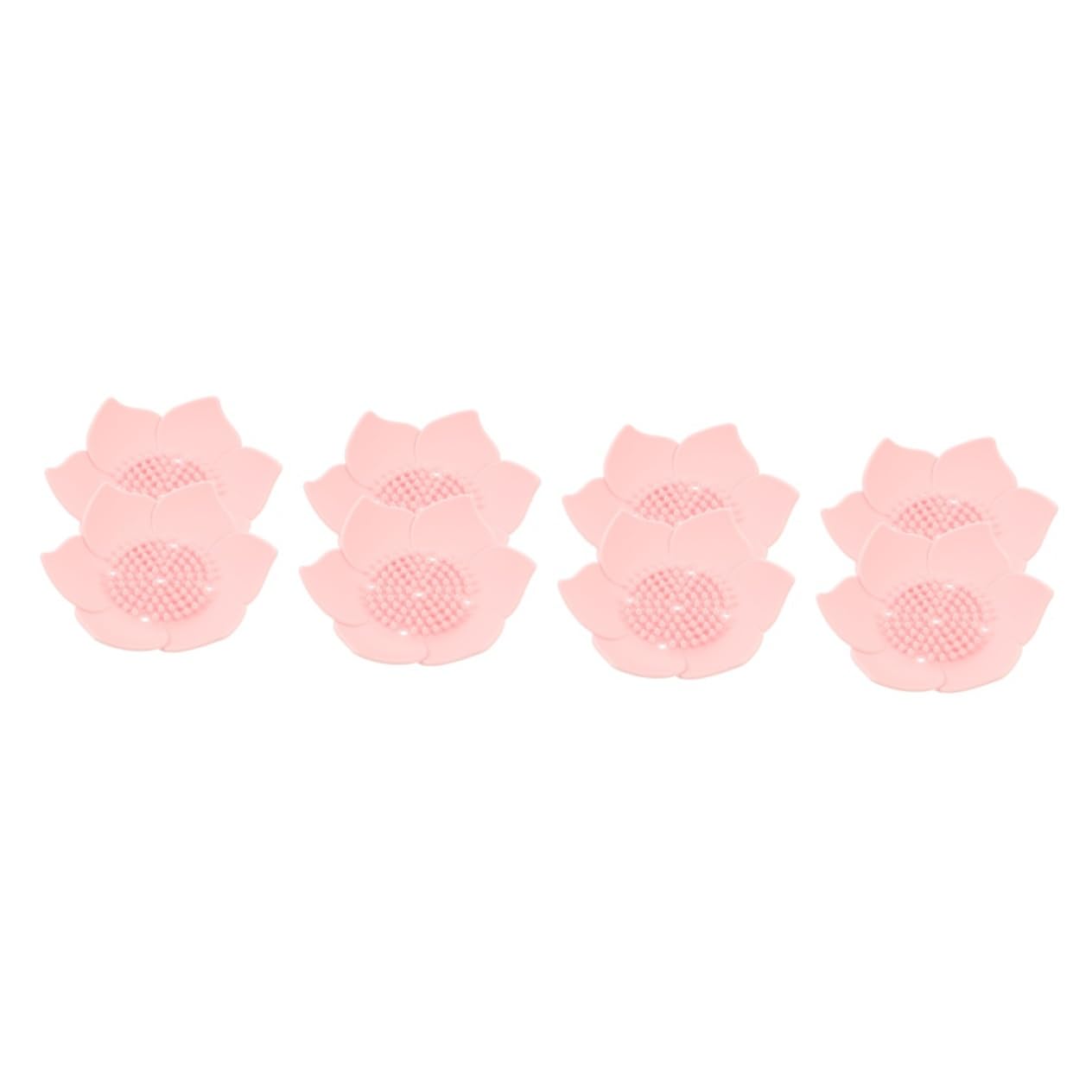 MAGICLULU 4 Set Di Portasapone Autosvuotante Per Bagno in Silicone A Forma Di Fiore Con Drenaggio 2 Pezzi*4
