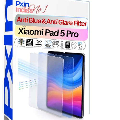 Image of Pxin Tablet Anti Bluelight and Anti Glare Screen Guard compatible with Xiaomi Pad 5 Pro | BLUV Lightblock Tech | Scratch Proof | Prevents bluelight | Eye Protection | No Dry Eyes