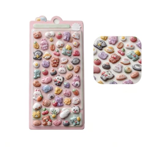 10 枚セット 立体 3D 泡ステッカー ぷくぷくシール 可愛いご褒美シール 貼り付け可能 携帯電話飾り/DIY/手帳用 手芸用品 子供・女の子への贈り物に最適 (G,1枚につき50粒)