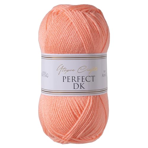 Utopia Crafts DK Double Knitting Yarn, 100g (Peach Pink)