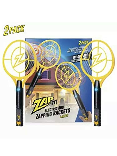 ZAP IT! Bug Zapper Twin-Pack Rechargeable Mosquito, Fly Killer and Bug Zapper Racket