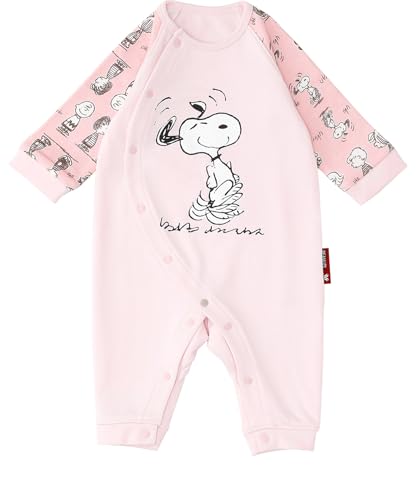 WACOAL BABY(ワコールベビー) ベビープレオール 【PEANUTS×ワコール】 長袖 綿混(本体) 前あきタイプ スヌーピー BGU200 PI 60-70