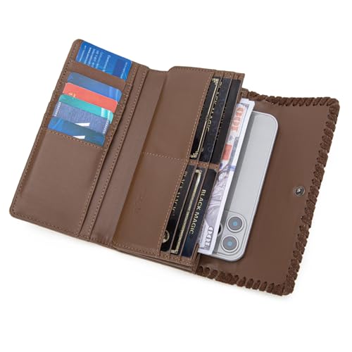 Image of Montana West X Wrangler Western Wallets for Women Trifold Wristlet Wallets Large Capacity Women Clutch Wallet with Coin Purse