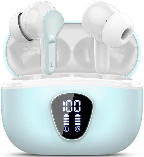Bluetooth Kopfhörer, Kopfhörer Kabellos Bluetooth 5.4 In Ear Ohrhörer | 4 ENC Noise Cancelling Mic, HiFi Stereo Tiefbass,40H Spielzeit, LED-Anzeige, IP7 Wasserdichte Earbuds, Touch