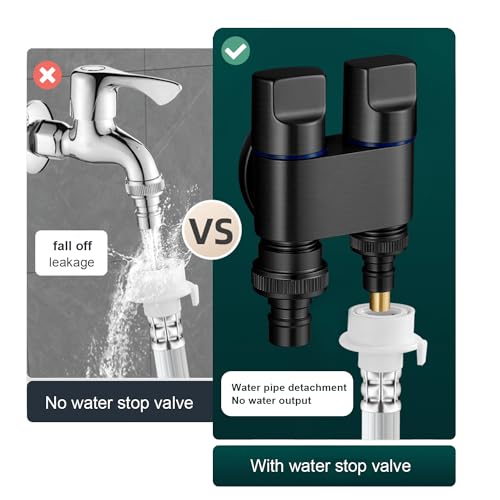 Miniatura 5 de Leyomgamz Válvula Escuadra Doble Wc Esquina G1 2 X G3 4 - Válvulas De Esquina Para Lavavajillas,Válvula De Control Doble,Válvula Esquina Tres Vías Para Baño,Inodoro Control Interruptor Doble Válvula