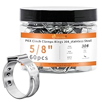 100 Stück PEX Cinch-Klemmen – Edelstahl 304, 1/2 Zoll, Einohr-Design Für PEX-Rohre, Sanitär-Installation & Heizung