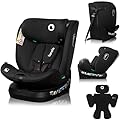 LIONELO BRAVE I-Size Seggiolino Auto per Bambini 40-150cm con ISOFIX Protezione Laterale Girevole 360° Ultima norma R129 Senso marcia e contrario Multi Regolazioni (Nero, BRAVE I-SIZE)