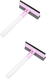 KALLORY 2pcs Telescopic Window Cleaner Manual Teeth Gems Spatula Bathroom Cleaner Spray Glass Wiper Squeegee Shower Cleaner Tile Scraper Window Sponge Squeegee Watering Can Household