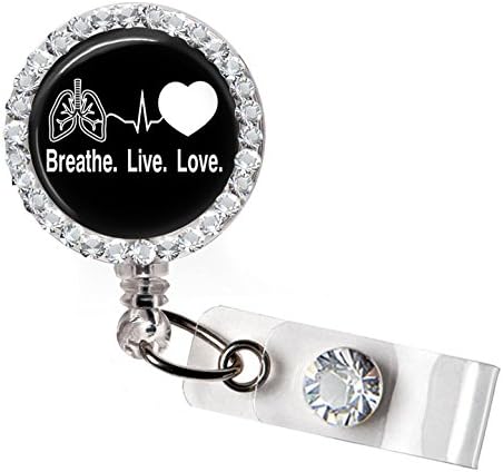 TANFENJRRespiratory Therapist RT Badge Holder Reel; Nursing Retractable Badge Reel; Lung Nurse; #BBREA1