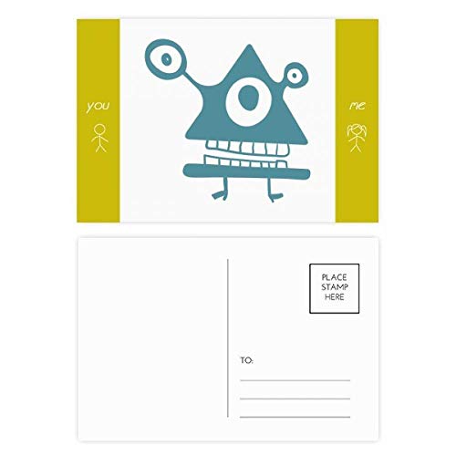 Carte postale Merci avec design Alien et Univers, lot de 20 pour correspondances originales