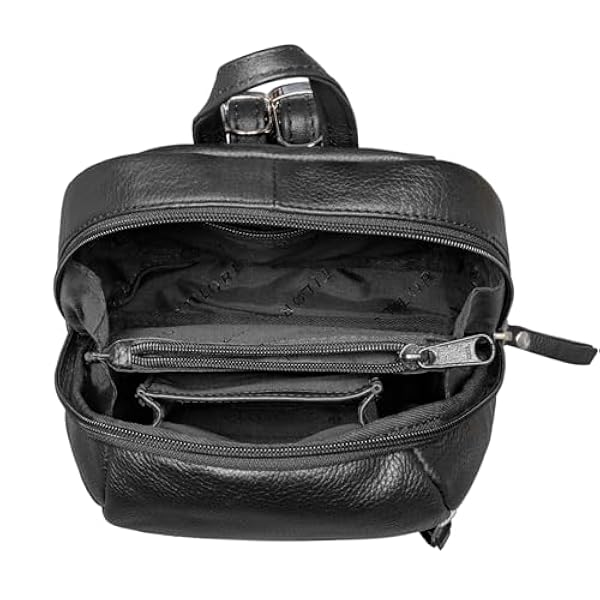 STILORD 'Lia' Mini Mochila Mujer Cuero Vintage Daypack Pequeña Bolsa de Mano Hombro para Diario Salir o Trabajo de Auténtica Piel