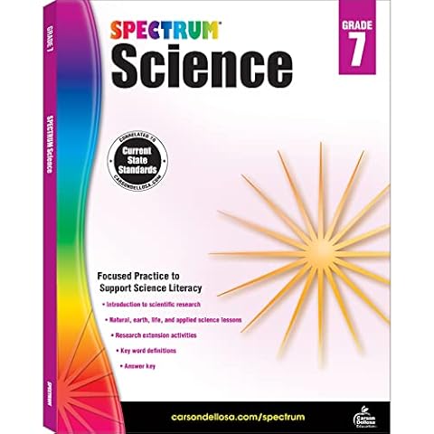 Spectrum 7th Grade Science Workbooks, Natural, Earth, and Life Science, 7th Grade Science Book With Research Activities, Classroom or Homeschool Curriculum Cover