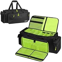 SUNDOY DJ Kabel Organizer Tasche – Kabeltasche mit Abnehmbarem Gepolstertem Boden & Trennwänden, Gig Bag für DJ-Equipment, Audio Kabel & Musik Zubehör (57 x 26 x 30-cm)