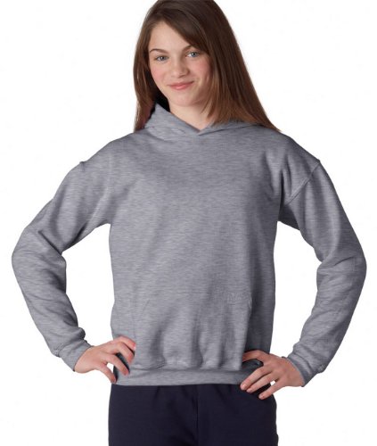 Gildan Boys Heavy Blend Hooded Sweatshirt, XS, Sport Grey