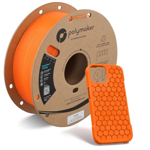 Polymaker TPU Filament 1.75mm 95A Flexible 1kg, Orange
