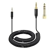 Câble audio spiralé : le câble auxiliaire spiralé à ressort s'étend de 1,2 m à 4,3 m et peut être déplacé, très pratique lors de la connexion à des haut-parleurs de bureau, ordinateurs portables et ordinateurs personnels, facile à remonter après utilisation, rangement rapide