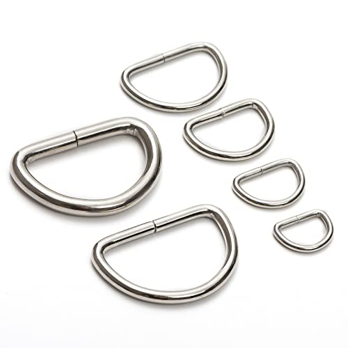 Anelli A D In Acciaio Inox 2.5 Cm - Lotto Da 15 Pezzi, Per Borse, Zaini, Collari Cani, Progetti Fai Da Te
