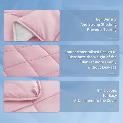 Topcee Weighted Blanket for Adults (15 lbs, 60" x 80") Queen Size Soft Cooling Heavy Blanket Sleeping, Apply to 130-160 lbs Body, Thick Breathable Blanket with Glass Bead, Easy Care