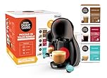 NESCAFÉ Dolce Gusto EDG210.B Piccolo XS Manual Coffee Machine Black by DeLonghi - Value Bundle