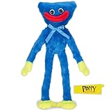 POPPY PLAYTIME - Peluche Smiling Huggy Wuggy (35,6 cm di altezza, serie 1) [Prodotto con licenza ufficiale]
