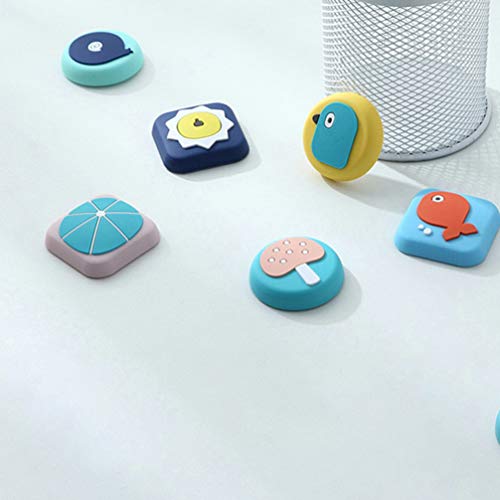 STOBOK 10 Unidades Protetor de Parede de Rolha de Porta Em Forma de Animal Maçanetas de Porta Protet