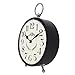 Konigswerk Vintage Loud Alarm Clock for Heavy Sleeper, Battery Operated Analog Alarm Clock Decorating Living Room Table Tabletop Desk Shelf (AC122G) (Black)