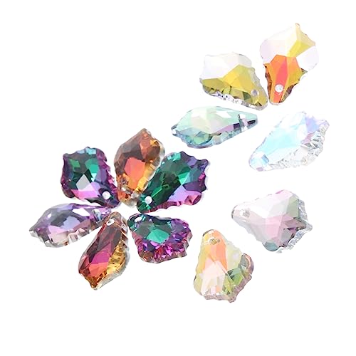 Tehaux IO3WHQC14EX03WQE07RD53DE 60 Pcs Crystal Maple Leaf Pendant Chandelier Crystals Beads Car Decorations Clear Ornaments Chandelier Prisms Pendant Lamp Lighting Drops Pendants Car Visor Crystal Beads Shi Jia thumb #5