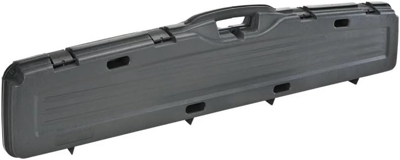Lockable Single Gun Case with Scope, Durable Rifle Storage Case for Hunting, Travel & Secure Transport, Black